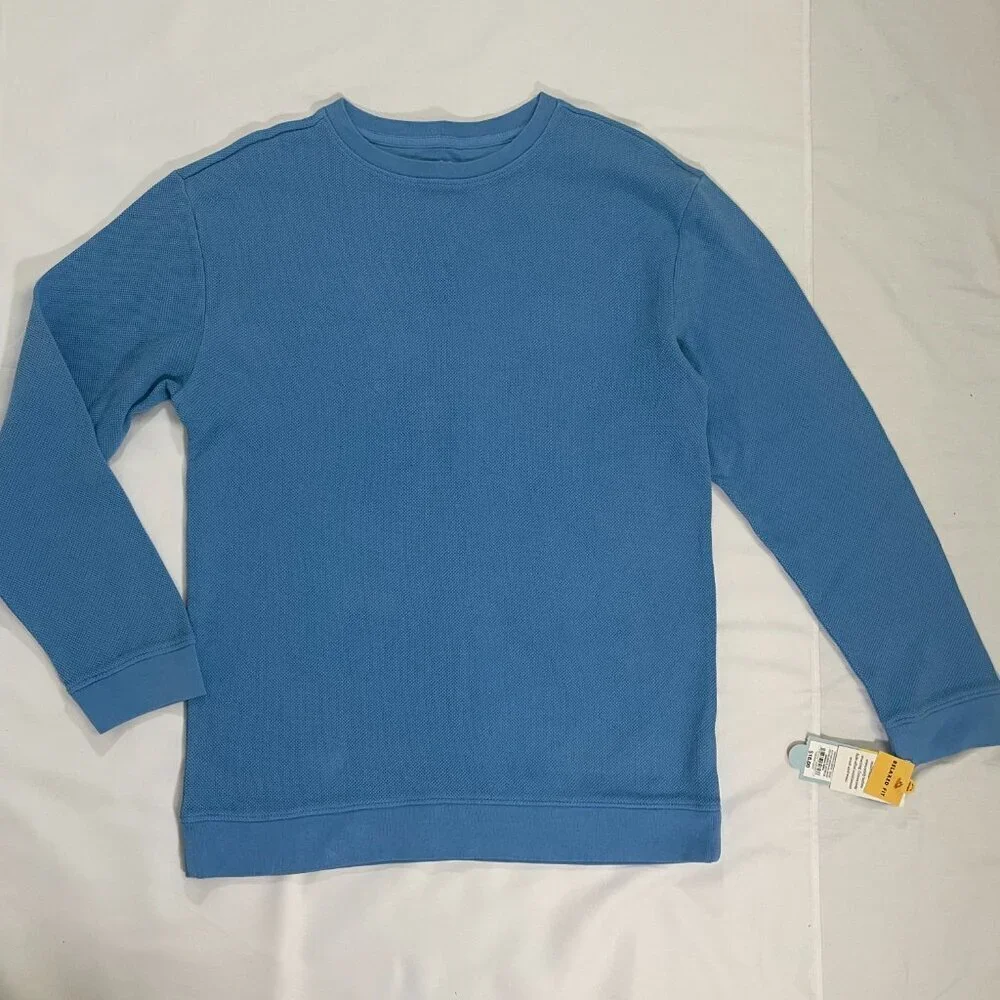 NWT. Cat & Jack. Casual light blue sweater size XL (14). Made in INDIA.
